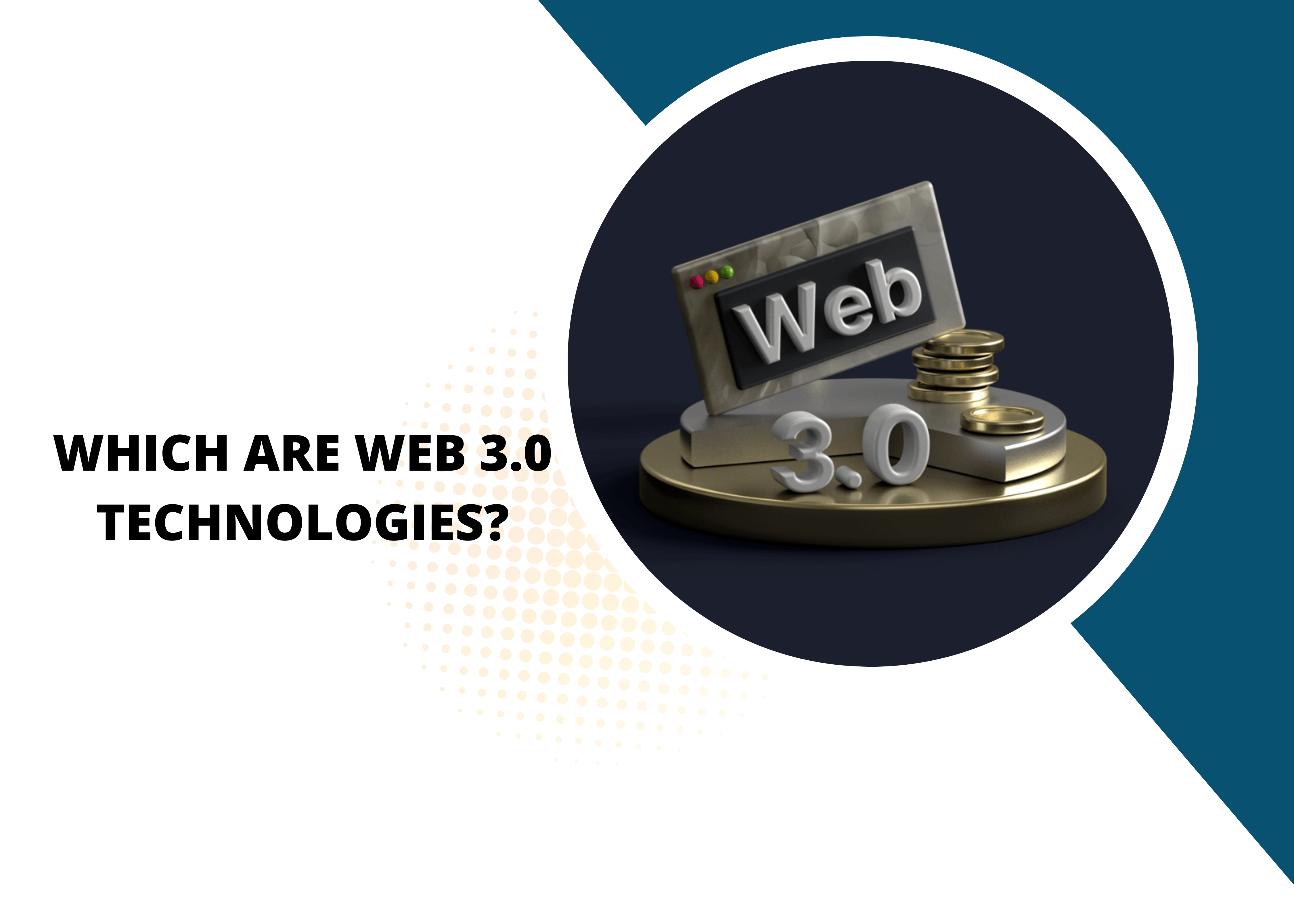 "Alt text for an image depicting Web 3.0 technologies: A visual representation with icons symbolizing key Web 3.0 technologies, including blockchain, decentralized identity, interoperability, semantic web, Web Assembly, peer-to-peer networks, and data ownership. The image reflects the interconnected and decentralized nature of these technologies, illustrating their role in reshaping the landscape of the internet towards a more secure, intelligent, and user-centric paradigm."