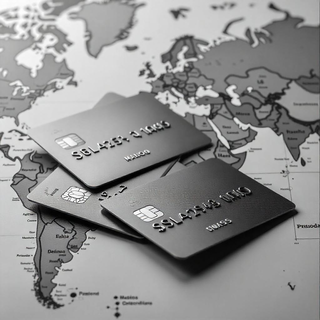 Popular travel rewards credit cards are shown organized like a stack on a map.